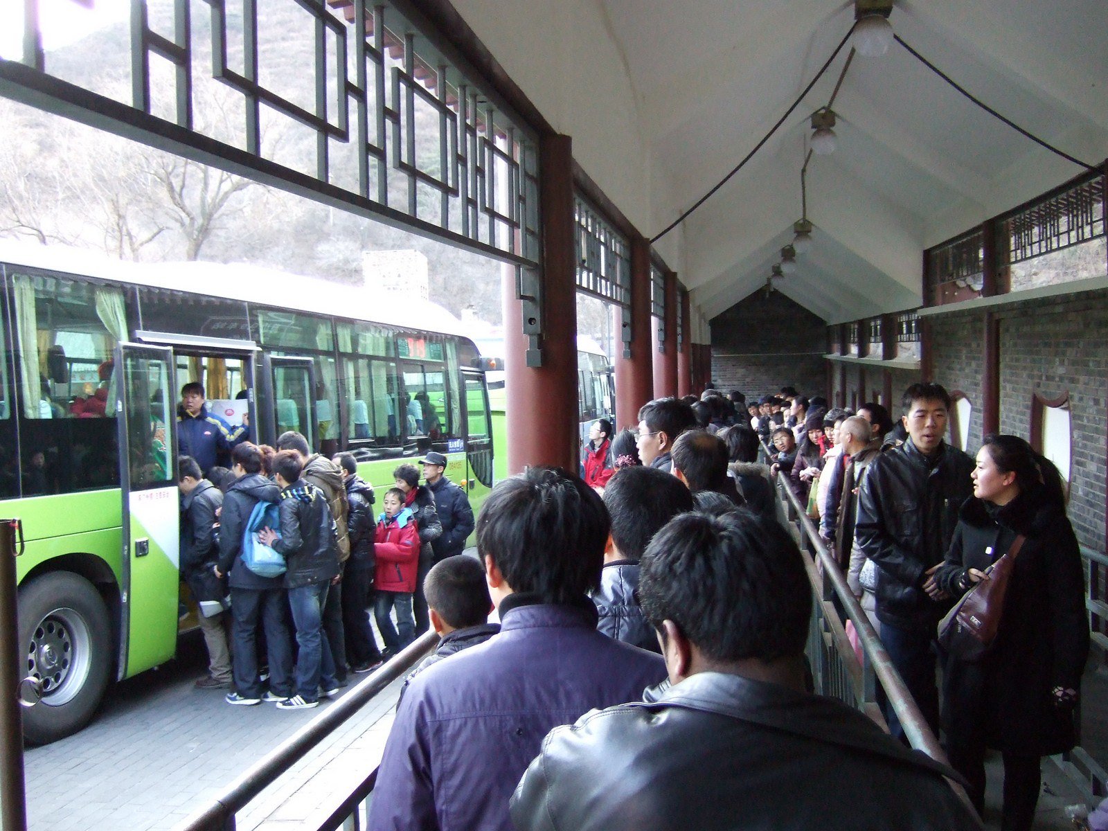 The Great Wall of China Tourist bus